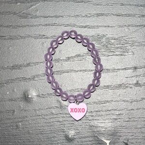 Handcrafted xoxo beaded bracelet
